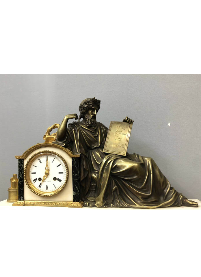 Đồng hồ Tượng nhà triết học Platon Pháp cổ( thần thái )
