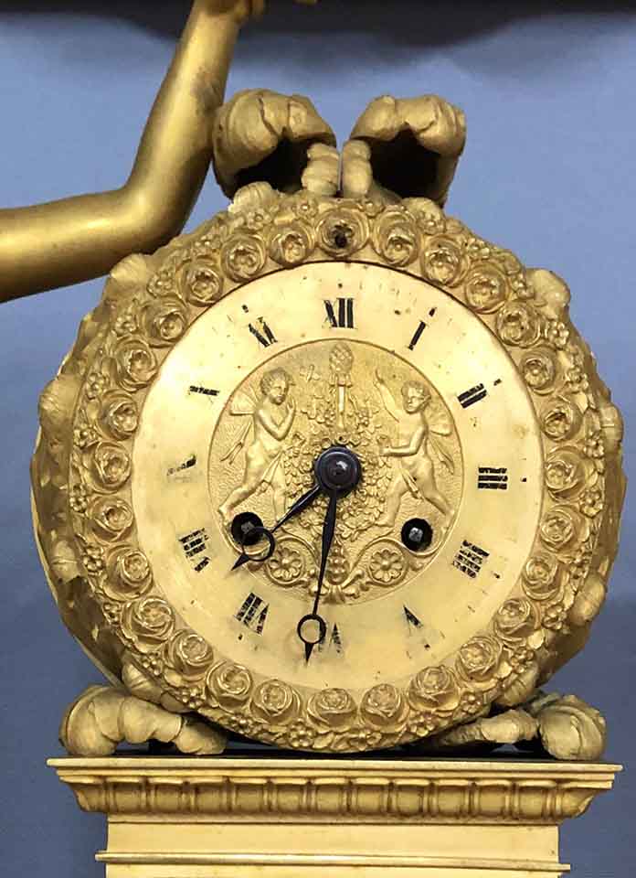Đồng hồ tượng Empire Pháp cổ dát vàng tuyệt đẹp